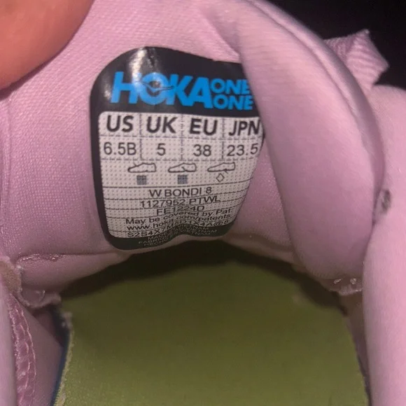 Hoka Pink and White Athletic Sneakers - Picture 8 of 9